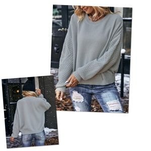 NEW Shein Stretch Drop Shoulder Oversized Sweater. Size M